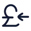 Poundreceive icon with stroke rounded style