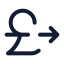 Poundsend icon with duotone standard style