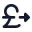 Poundsend icon with solid standard style