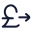 Poundsend icon with stroke rounded style