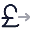 Poundsend icon with twotone rounded style