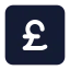 Poundsquare icon with solid standard style