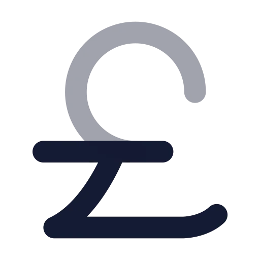 Pound Sterling Icon in Bulk Rounded style