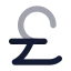 Poundsterling icon with bulk rounded style