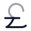 Poundsterling icon with twotone rounded style