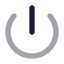 Power icon with bulk rounded style