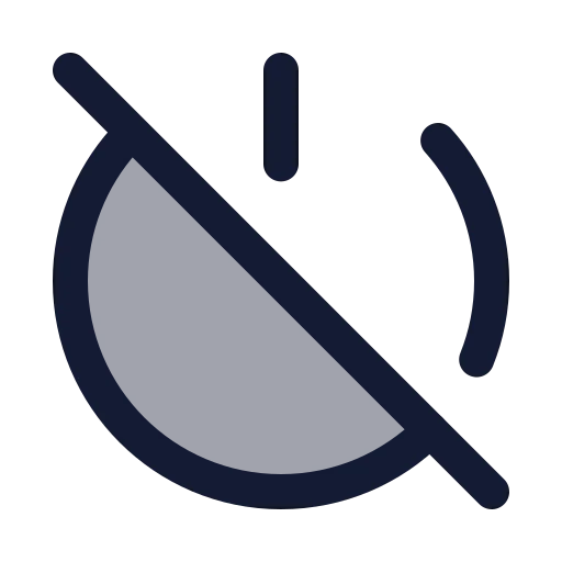 Power Off Icon in Duotone Rounded style