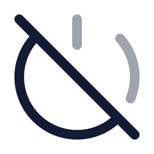 Power Off Icon in Twotone Rounded style