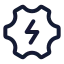 Powerservice icon with stroke rounded style