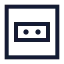 Powersocket icon with stroke sharp style