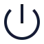 Power icon with stroke sharp style