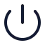 Power icon with stroke standard style
