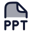 Ppt icon with duotone rounded style