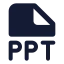 Ppt icon with solid standard style