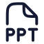 Ppt icon with stroke rounded style