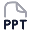 Ppt icon with twotone rounded style