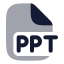 Ppt icon with bulk rounded style
