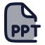 Ppt icon with duotone rounded style