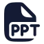 Ppt icon with solid rounded style