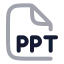 Ppt icon with twotone rounded style
