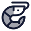 Prawn icon with duotone standard style