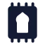 Prayerrug icon with solid standard style