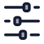 Preferencehorizontal icon with duotone rounded style