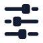 Preferencehorizontal icon with solid standard style