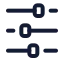 Preferencehorizontal icon with stroke rounded style