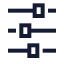 Preferencehorizontal icon with stroke sharp style