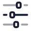 Preferencehorizontal icon with twotone rounded style