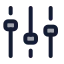 Preferencevertical icon with duotone rounded style