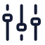 Preferencevertical icon with stroke rounded style