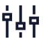 Preferencevertical icon with stroke sharp style