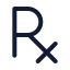 Prescription icon with duotone standard style