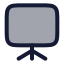 Presentation icon with duotone rounded style