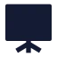 Presentation icon with solid sharp style