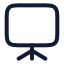 Presentation icon with stroke rounded style