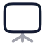 Presentation icon with twotone rounded style