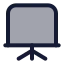Presentation icon with duotone standard style