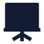 Presentation icon with solid sharp style