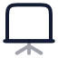 Presentation icon with twotone rounded style