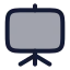Presentation icon with duotone rounded style