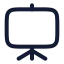 Presentation icon with stroke rounded style