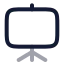 Presentation icon with twotone rounded style