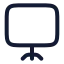 Presentation icon with stroke rounded style