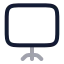 Presentation icon with twotone rounded style