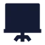 Presentation icon with solid sharp style