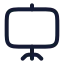 Presentation icon with stroke rounded style