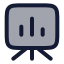 Presentationbarchart icon with duotone rounded style